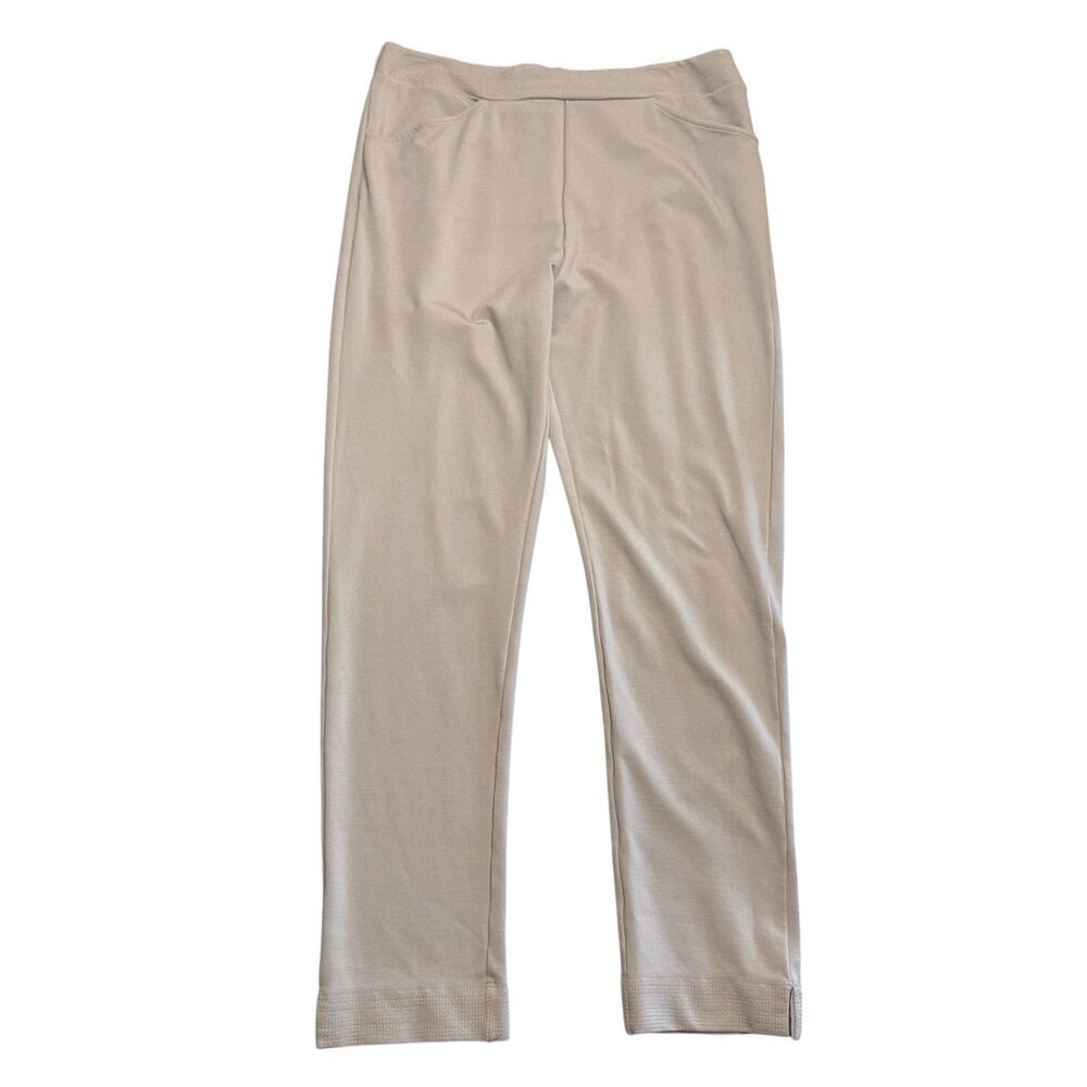 Soft Surroundings Pull On Ankle Pants Knit Large Style # 2DK37 Stretch EUC